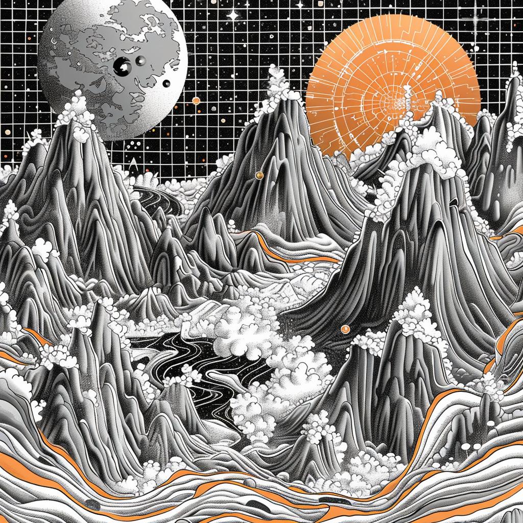 album  art  flowerpunk  teal  orange  sunrise  galaxy  pulsar  wave  quantum 941669