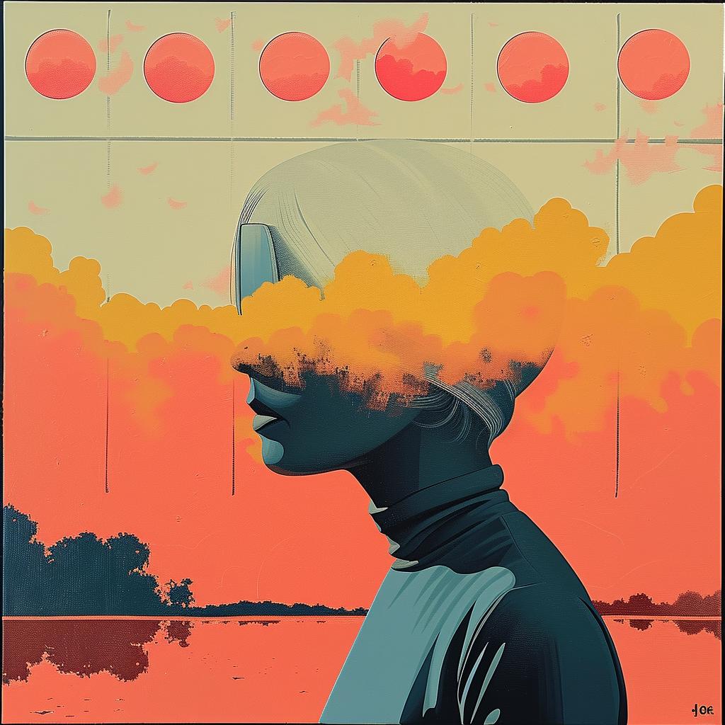 poster  woman  head  clouds  encaustic  palette-knife  impasto  colorful  dreamlike  composition 969787
