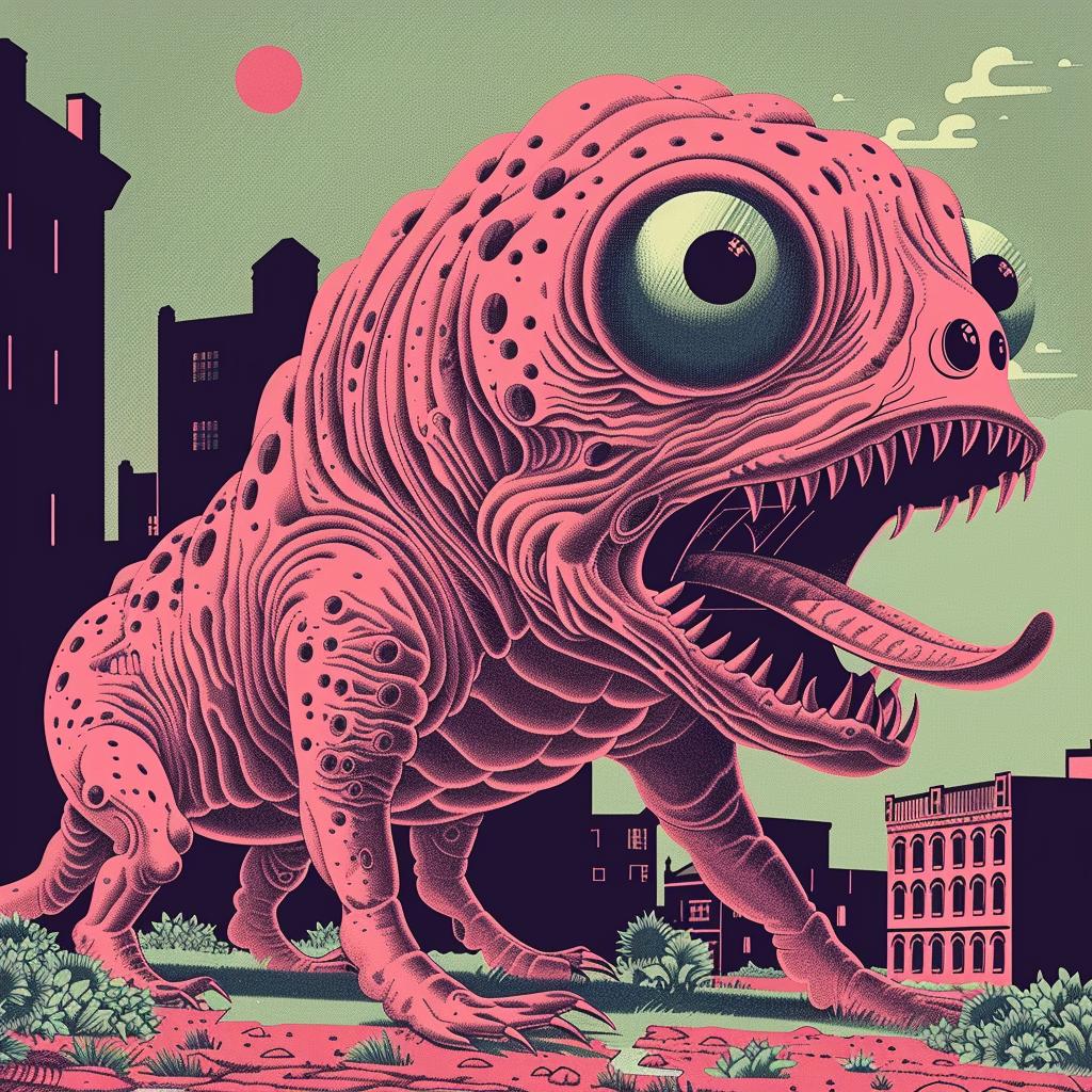 monster  pink  futuristic  sophisticated  design  character  artwork  visual  magical  weird 945471