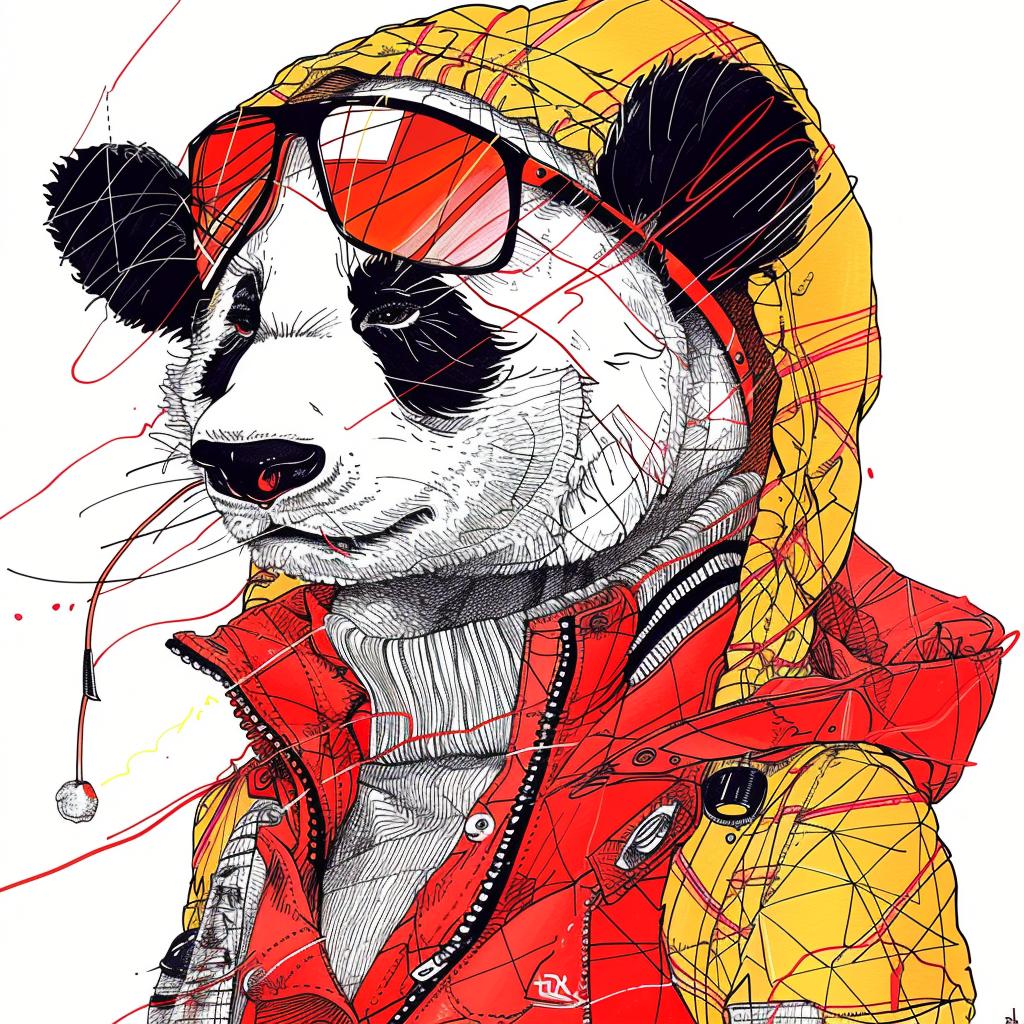 panda  streetwear  cool  sunglasses  jacket  urban  fashion  illustration  cartoon  cute 953519