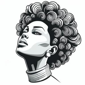 woman  afro  vector  illustration  curly  beautiful  artistic  colorful  expression  modern 1071102