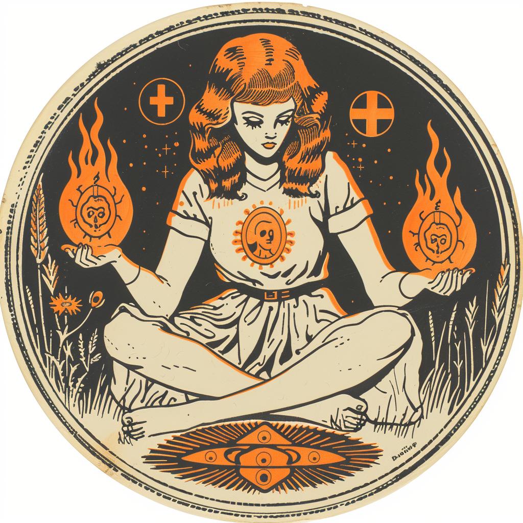 provocative  art  occult  spiritual  terror  fire  girl  introspective  naturalistic  expression 932358