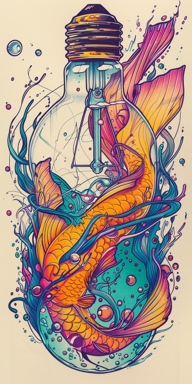 lightbulb  liquid  mermaid  clock  water  colorful  artistic  conceptual  surreal  imaginary 940586