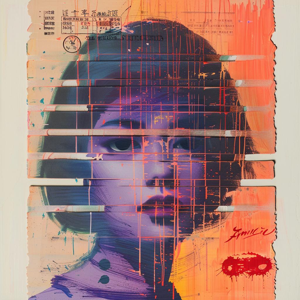 painting  woman  background  red  blue  color  art  expression  stylize  palette 975645