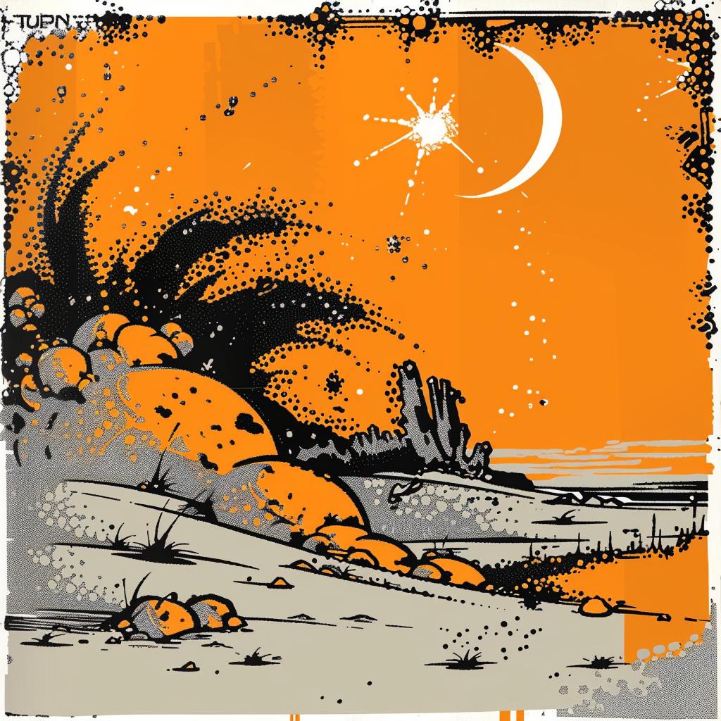album  art  flowerpunk  landscape  desert  teal  orange  quantum  drift  psychedelic 941907