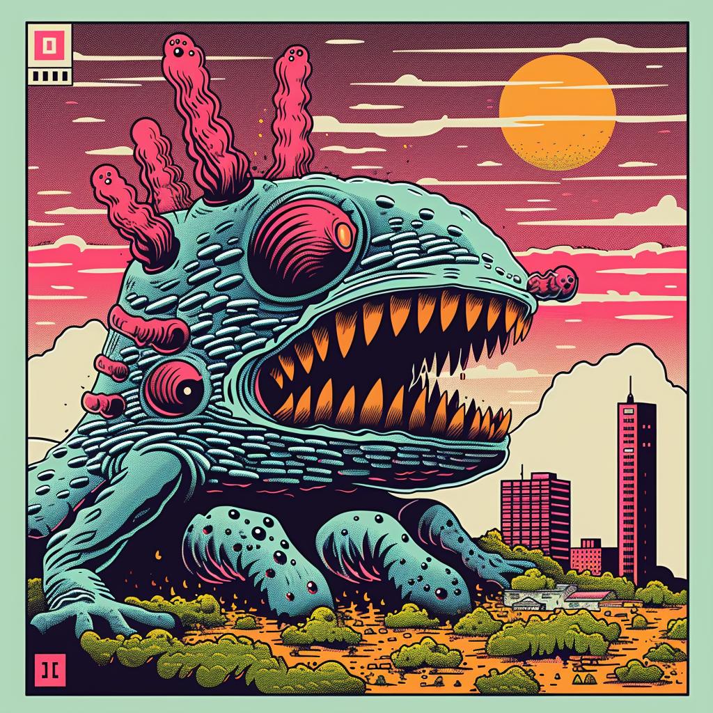 monster  city  poster  dark  graphic  urban  creative  strange  unique  artistic 946853