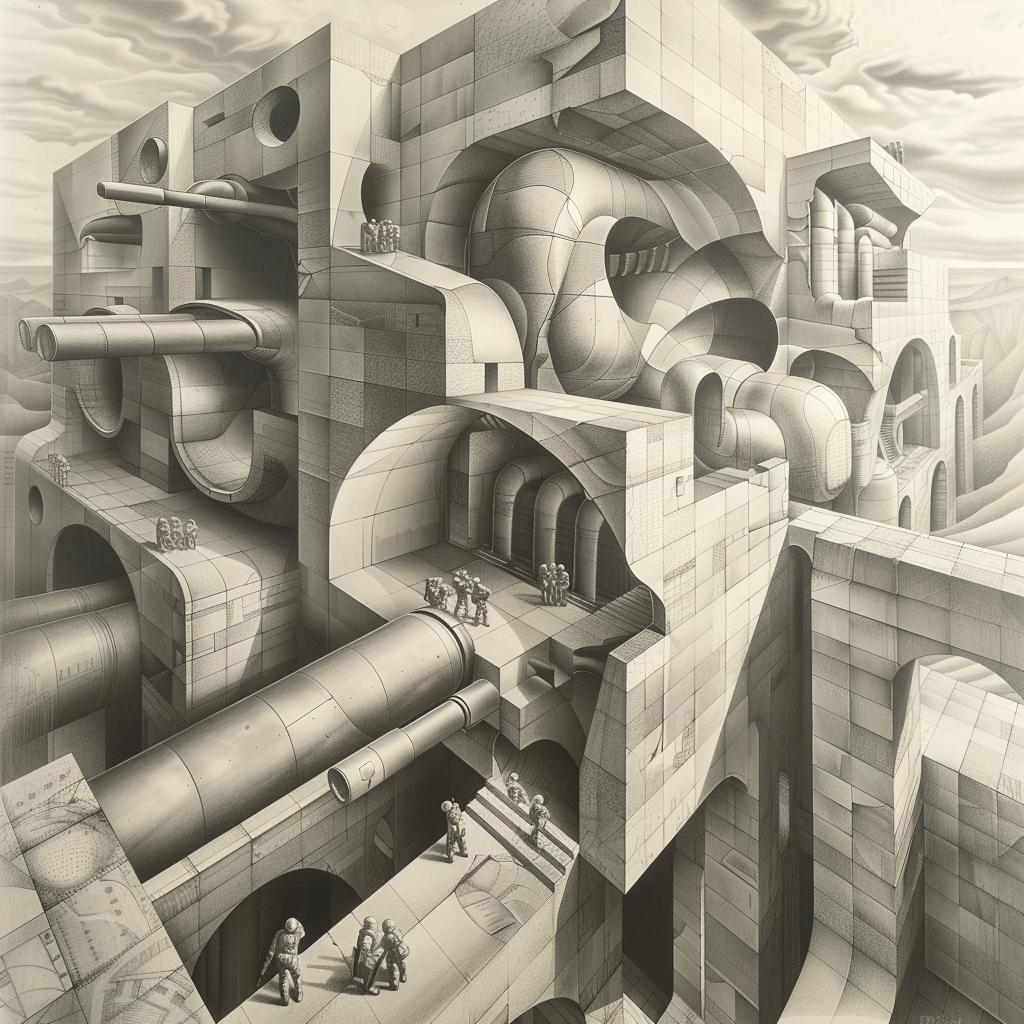 factory  futuristic  militaristic  towers  concrete  silhouettes  pipes  architecture  drawing  detailed 944614