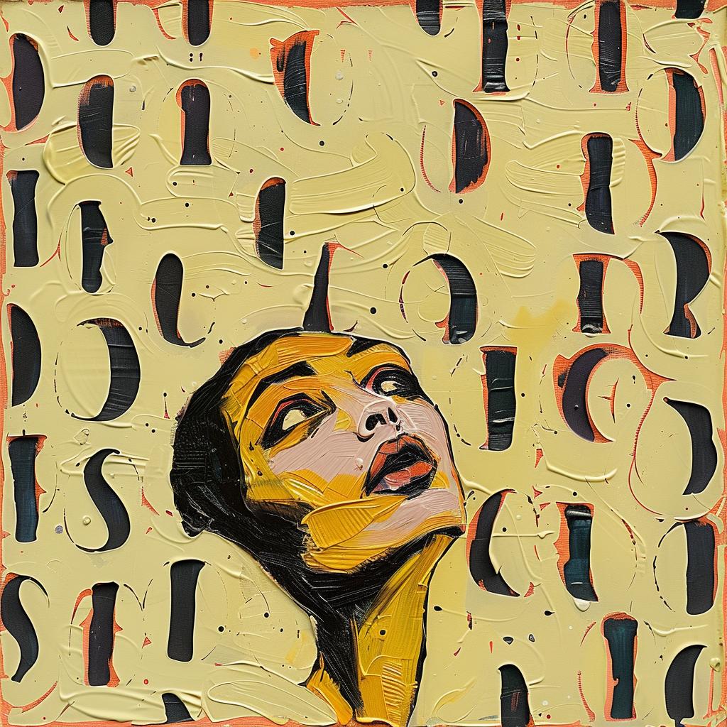 woman  encaustic  impasto  palette-knife  black  background  art  colorful  abstract  portrait 951037