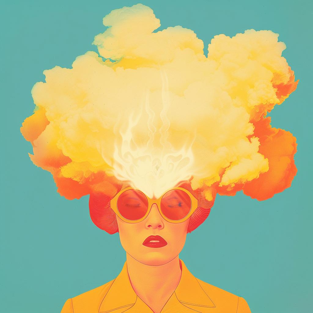 surreal  album  cover  smoke  head  creative  cornella  art  illustration  dream 1017940