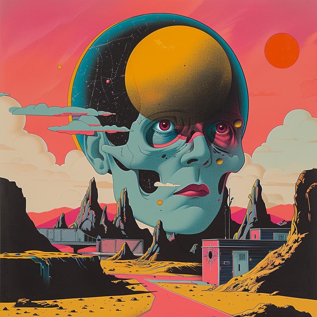 Psychedelic  Skull  Sun  Colorful  Album  Cover  Surreal  Joan  Cornella  Art 977708