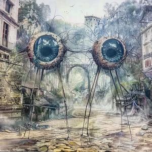 painting  giant  eyes  street  horror  art  illustration  surreal  creative  weird 1036911