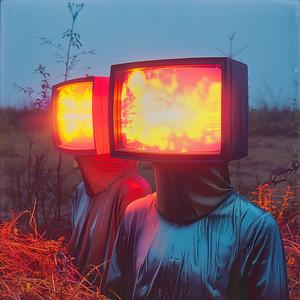 masks  glowing  heads  grass  people  art  chromolithography  glitch  surreal  unique 1041039