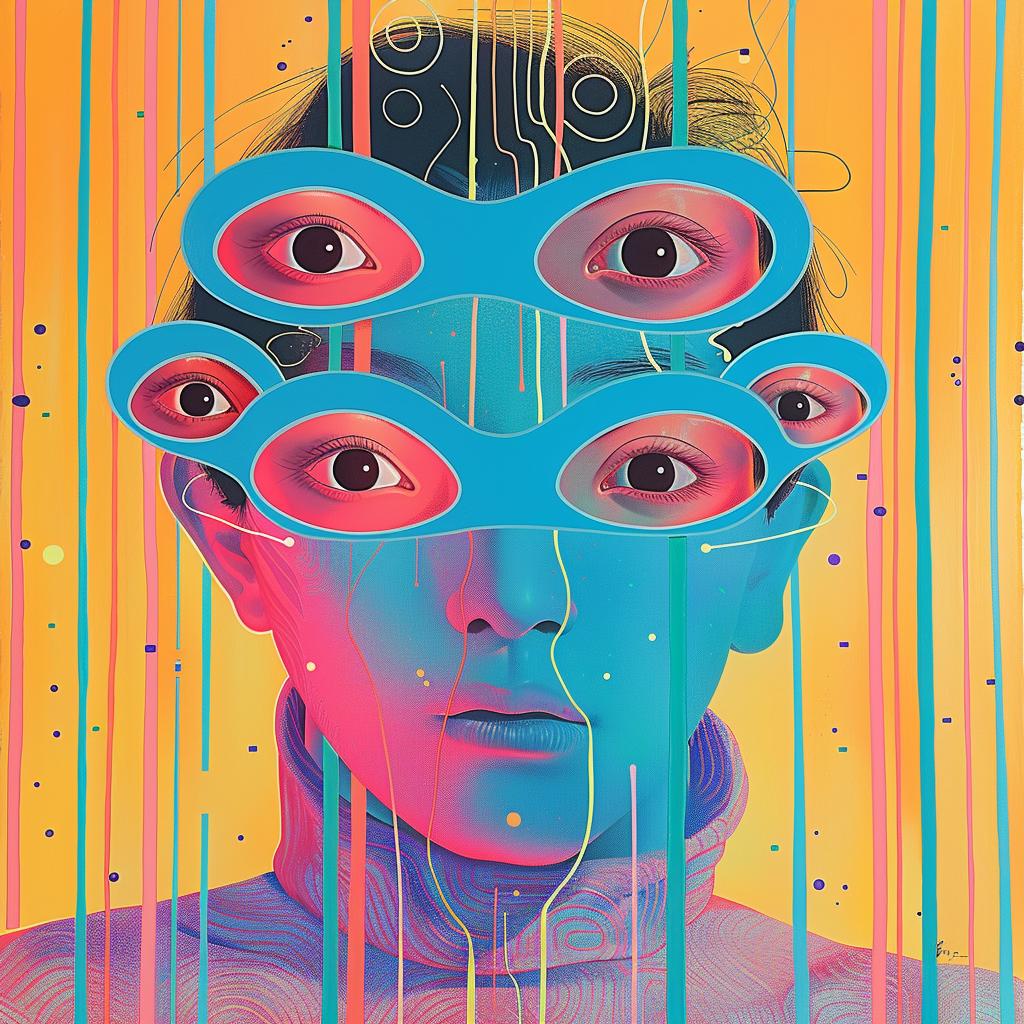 album  cover  colorful  surreal  Joan Cornella  eyes  painting  playful  vibrant  creative 977815