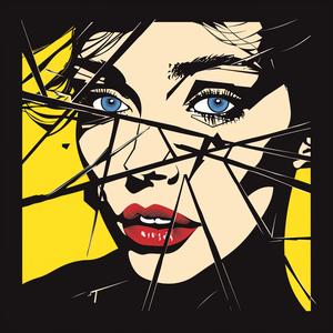 album  cover  woman  face  pop  art  surreal  symbolist  creative  illustration 1078215