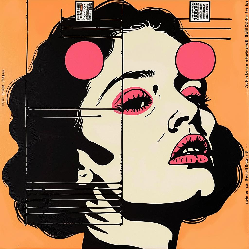 woman  face  dots  album  cover  abstract  artwork  impasto  cream  black 963358