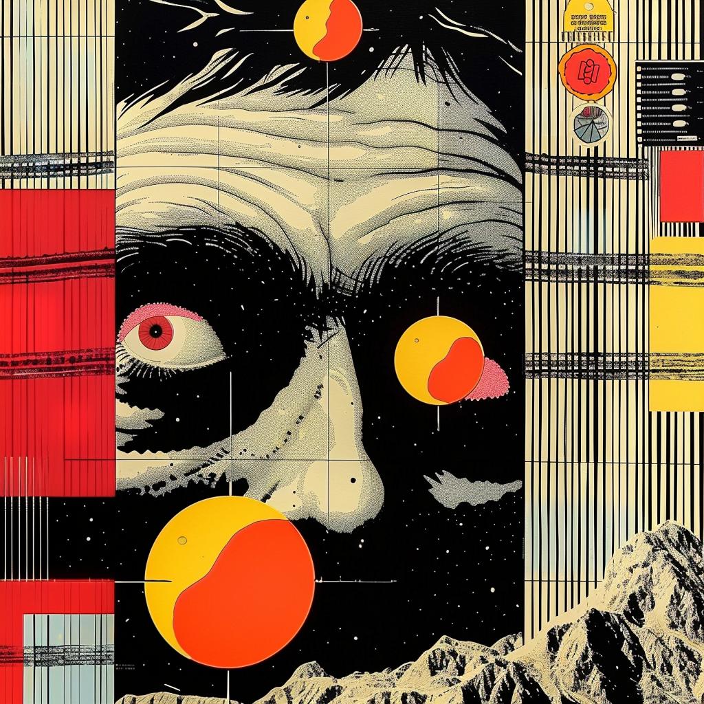 portrait  face  abstract  background  red  yellow  vibrant  art  poster  graphic 1021364