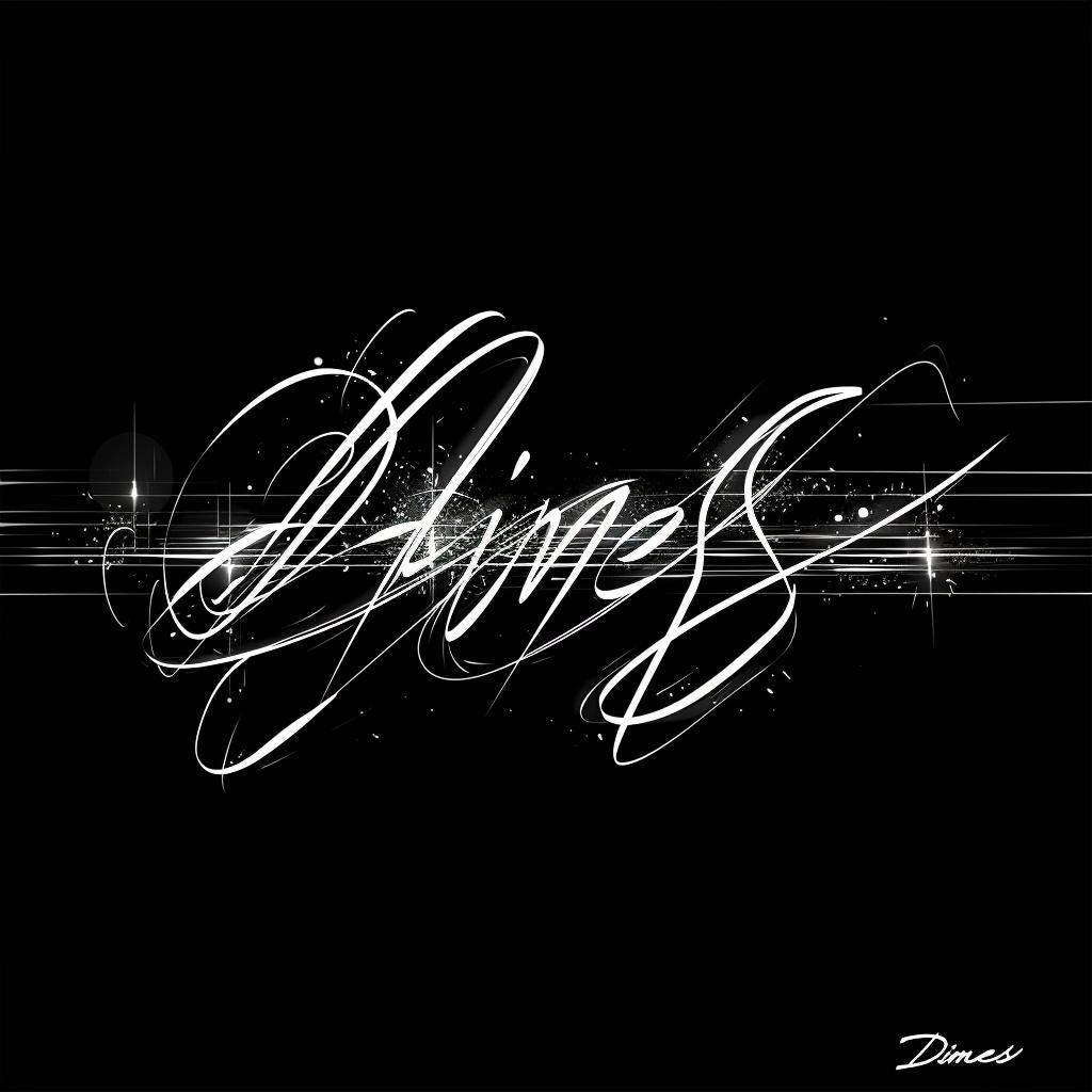 calligraphy  signature  princess  black  background  white  elegant  linear  minimalist  design 960118