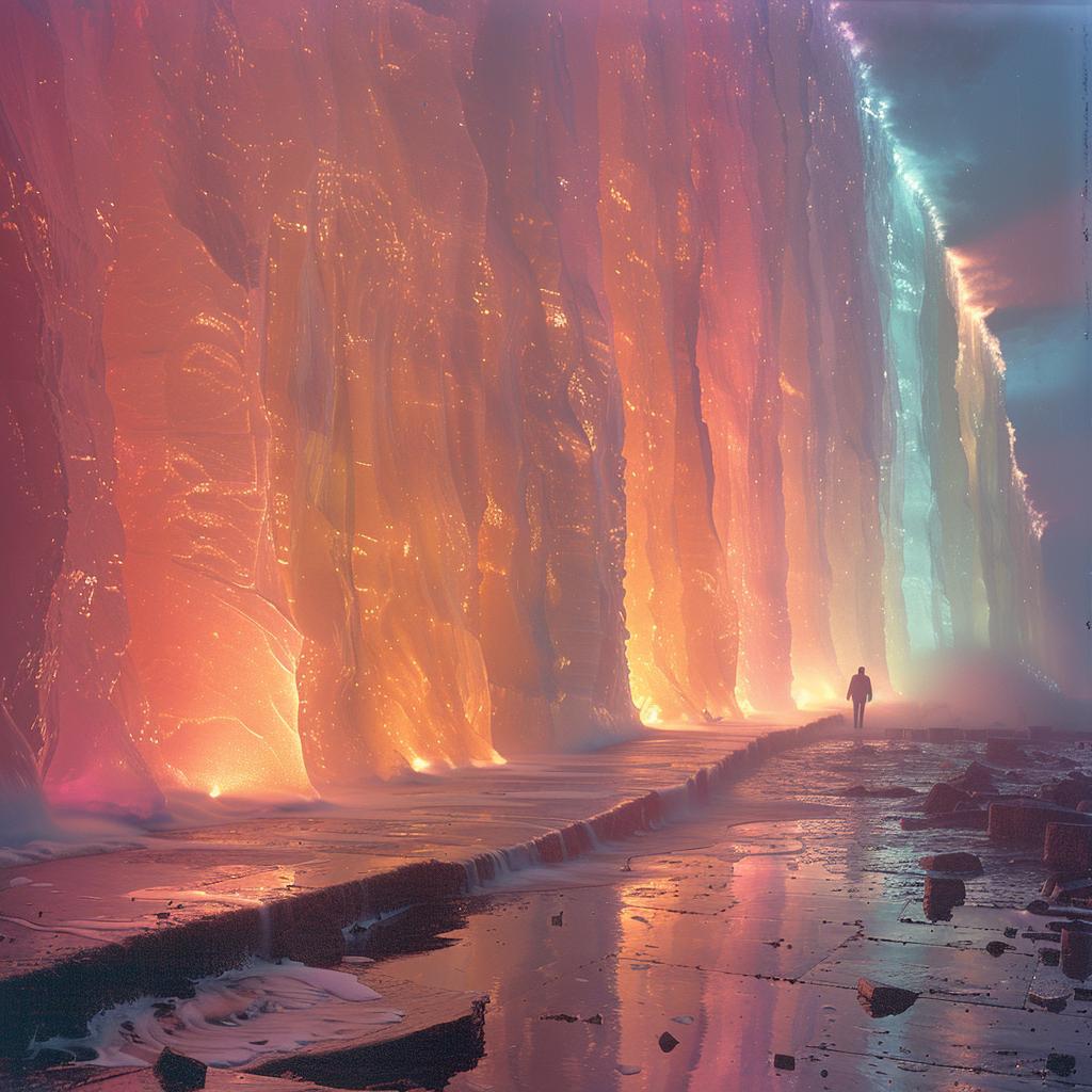 pulsar  waves  double  exposure  surreal  colorful  lights  waterfall  lighting  photo 1026748