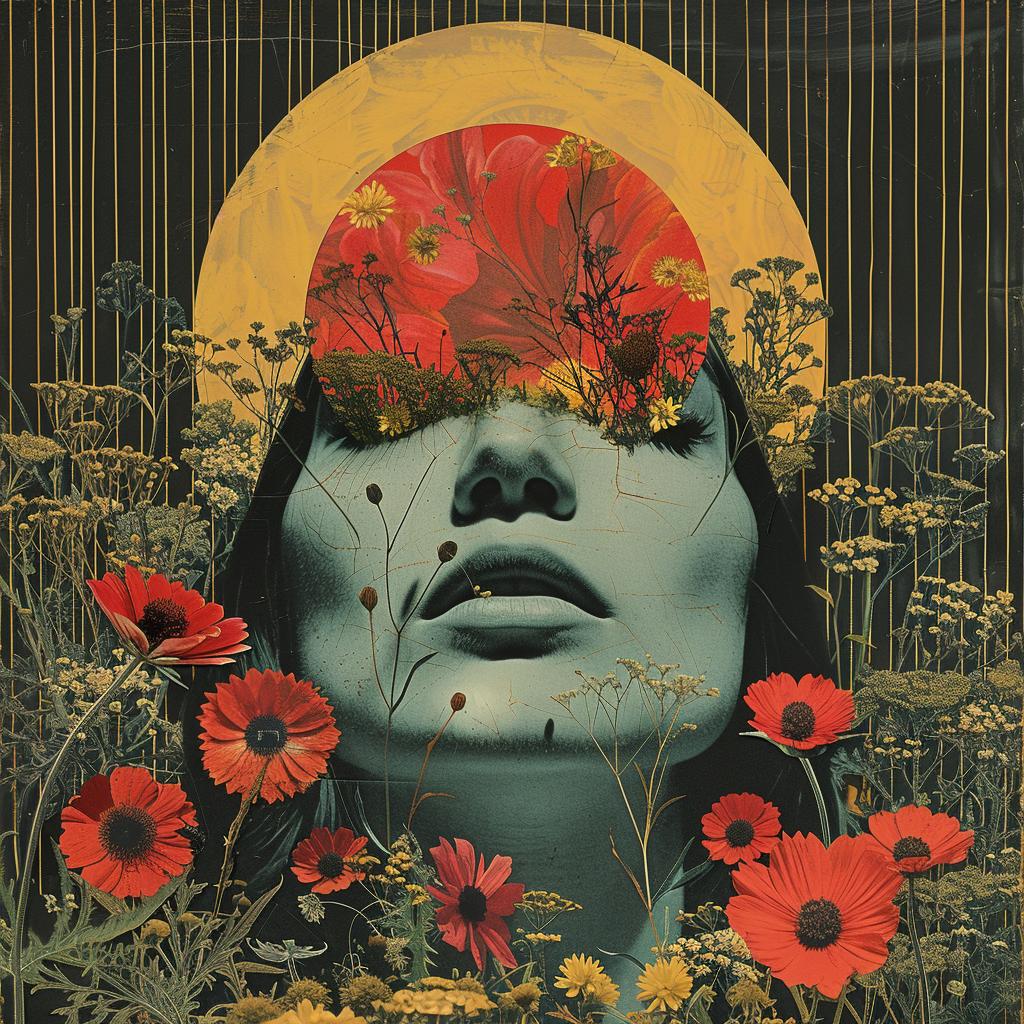 woman  flowers  sun  background  Justina  Blakeney  dreamy  surreal  vibrant  creative 960591