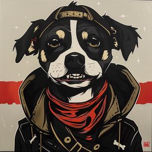 dogtooth  pirate  dog  bandana  artistic  illustration  cute  animal  whimsical  playful 1071294