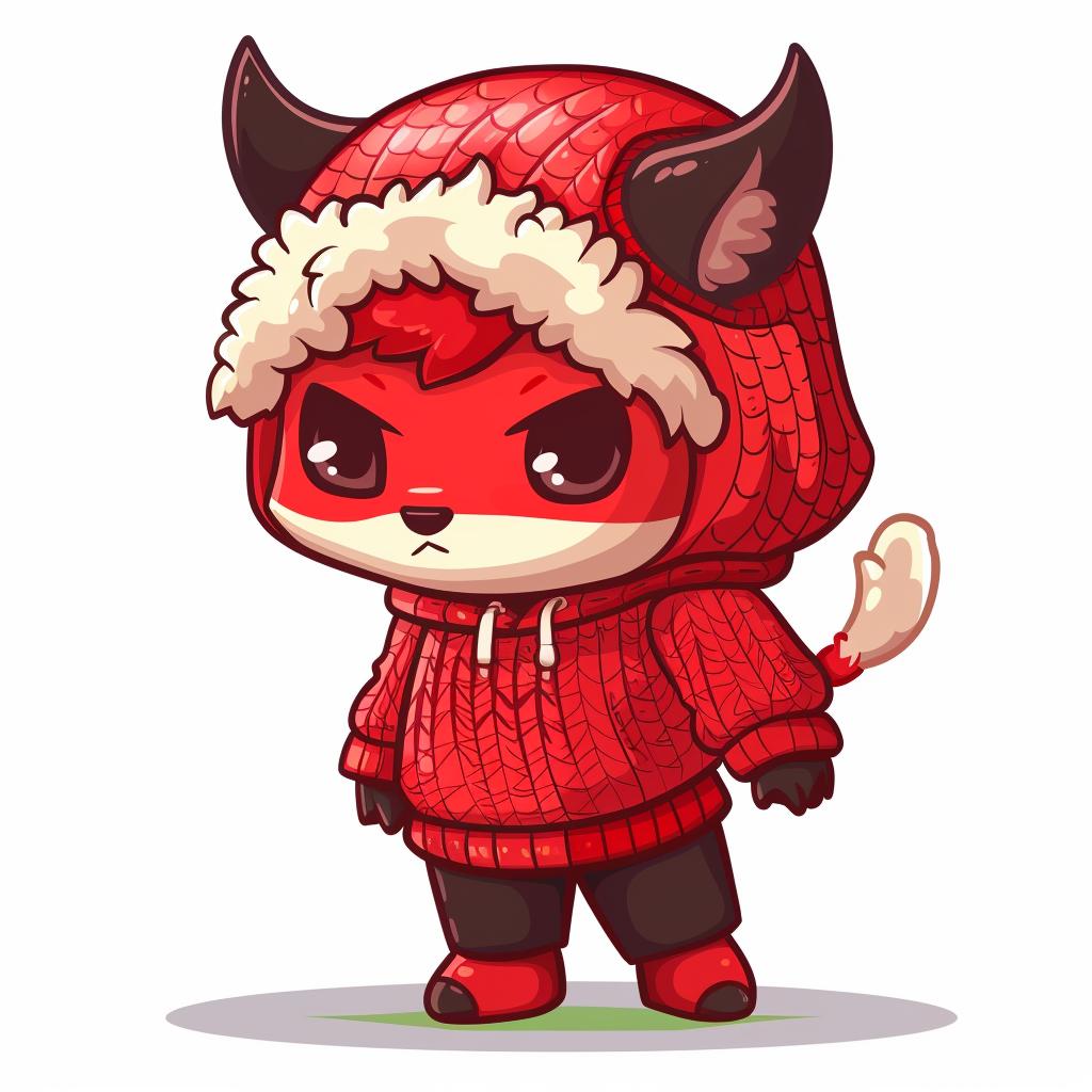 aggressive  streetwise  animal  knit  cap  fox  red  sweater  minimal  cartoon 959020
