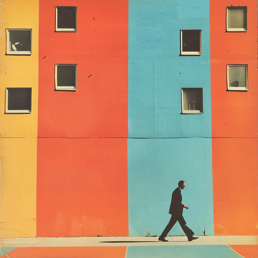 surreal  album  cover  colorful  urban  buildings  Joan  Cornella  Rodchenko  creative 977018