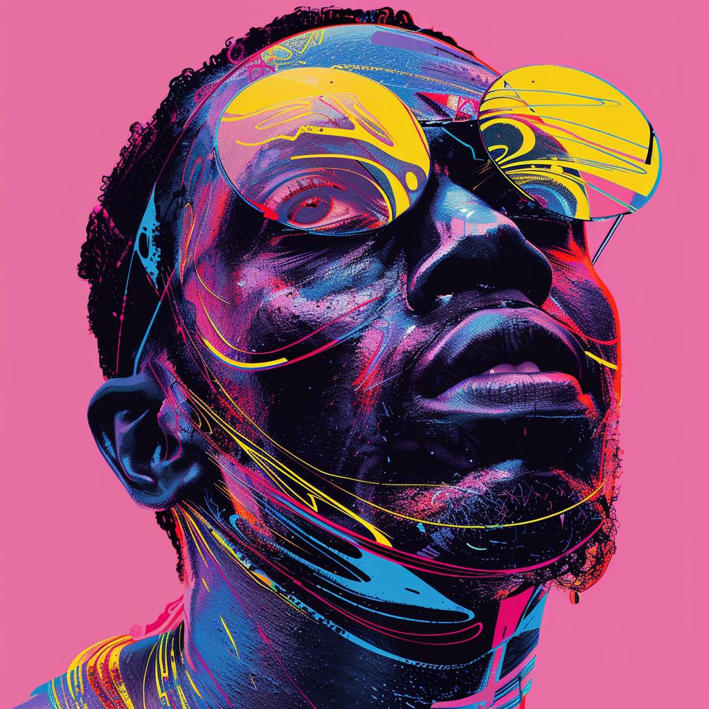colorful  album  cover  screenprinting  Yinka  Ilori  face  man  art  expression 960570