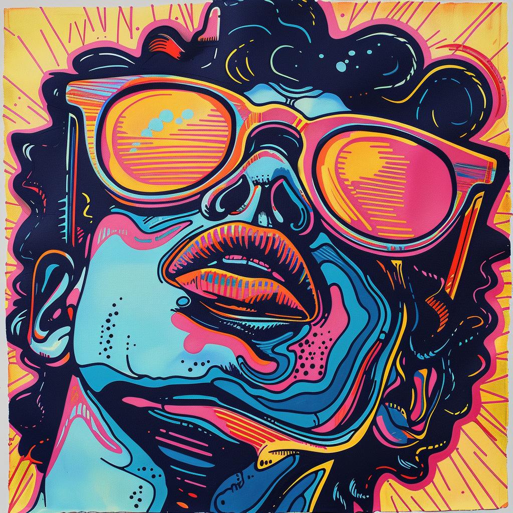 colorful  poster  sunglasses  man  pop  art  vibrant  illustration  abstract  psychedelic 929864