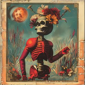 album  cover  skeleton  dance  graphic  colorful  artistic  illustration  music  design 1050404