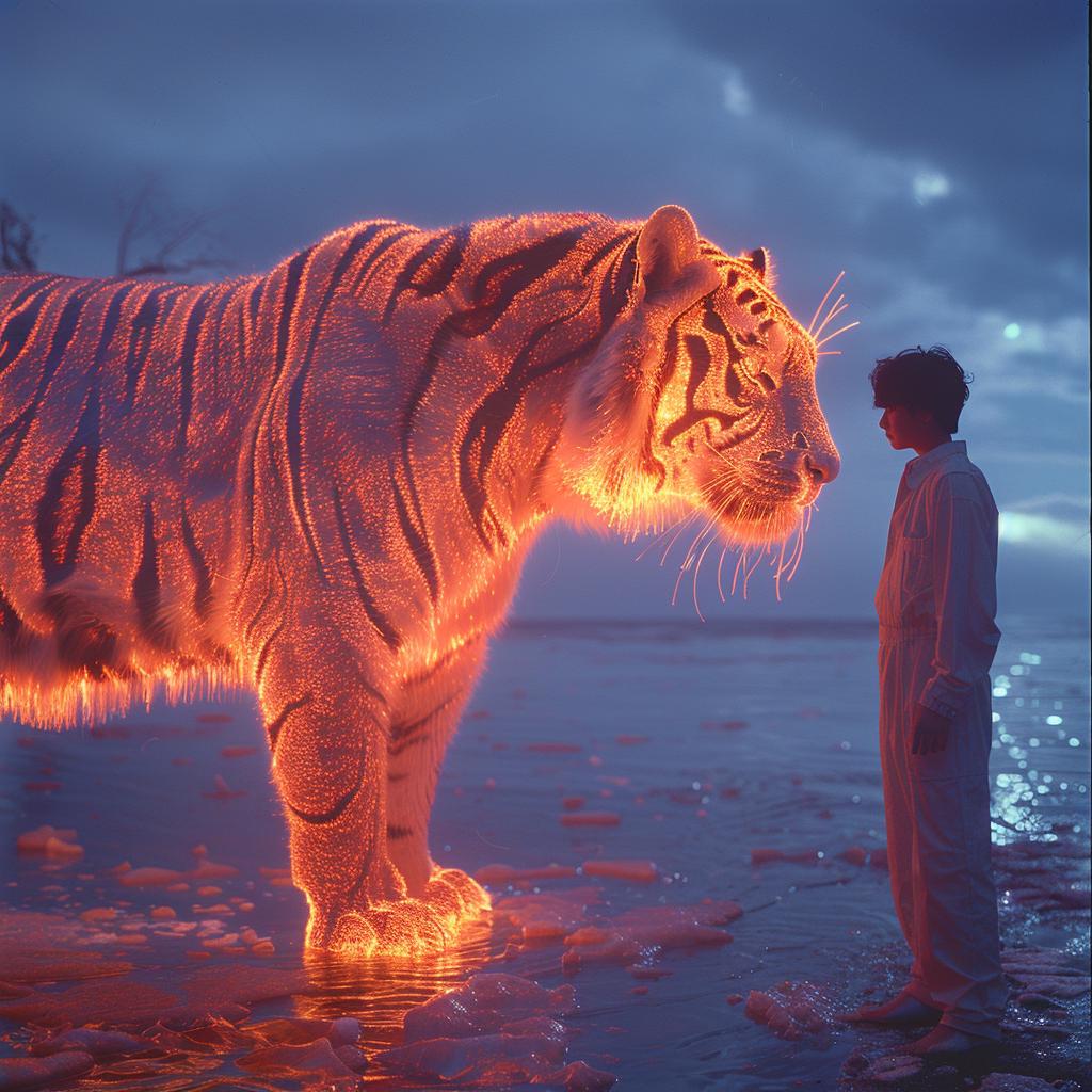 tiger  child  double  exposure  NYC  surreal  volumetric  natural  colors  photography 1031613