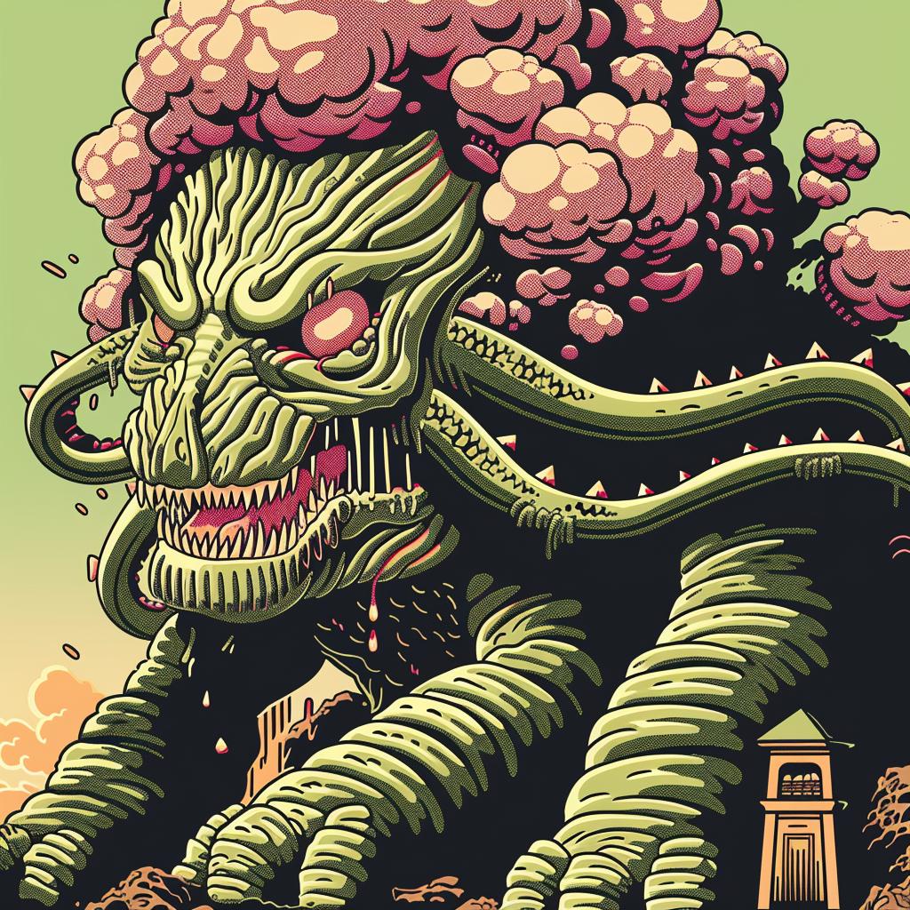 poster  monster  movie  creature  illustration  graphic  design  horror  artwork  visual 946633
