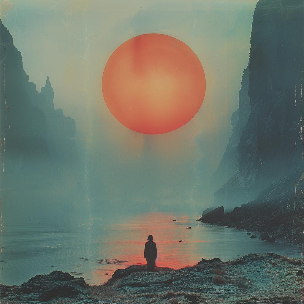 album  art  wolf  sunset  photography  surreal  glow  volumetric  colors  horror 1032110