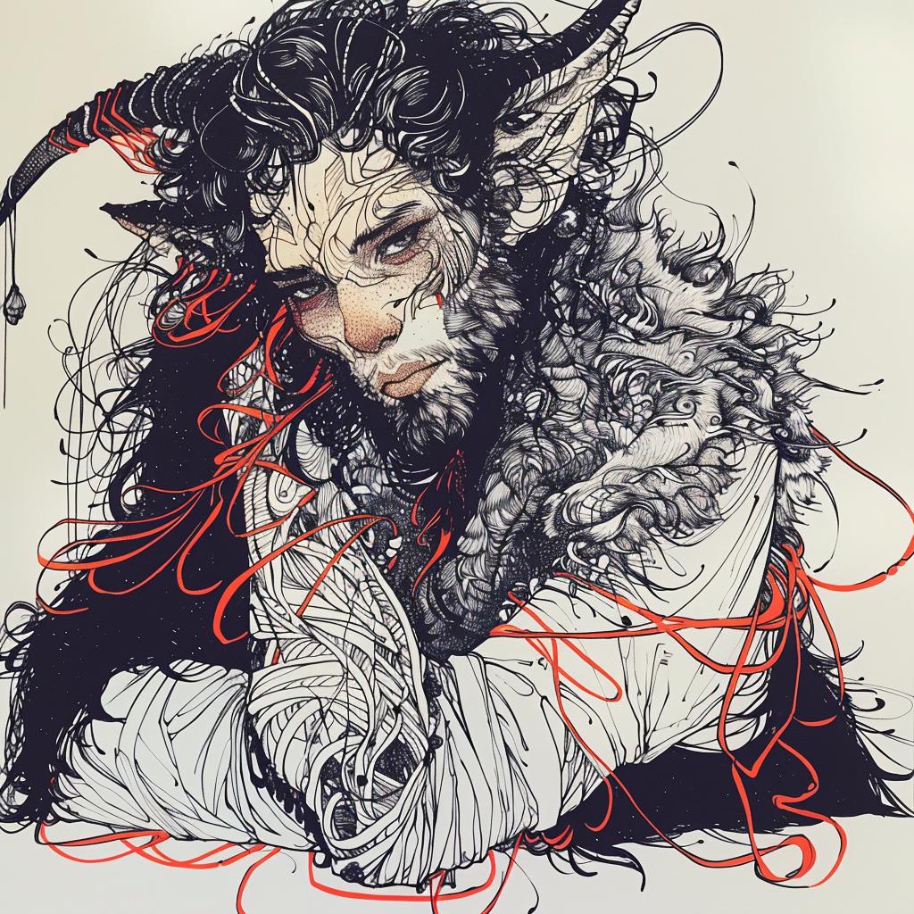 mythical  creature  drawing  demon  horns  fantastical  unique  blend  features  popculture 952299