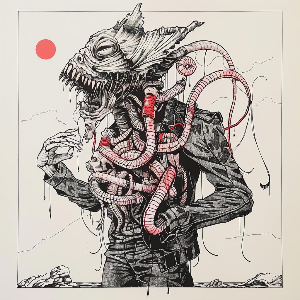 man  snake  drawing  head  art  design  surreal  fantasy  portrait  character 948346