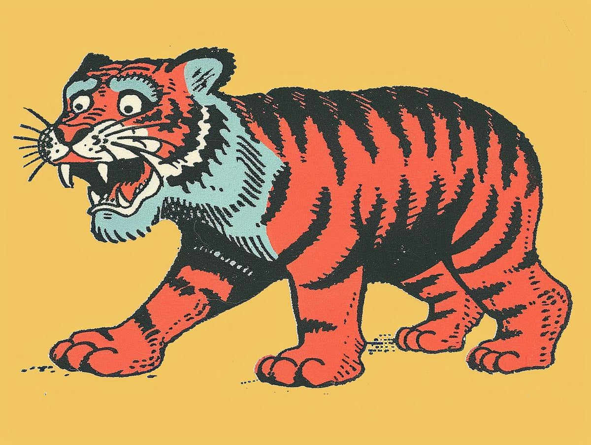 tiger  tattoo  cartoon  vintage  sailor  jerry  illustration  animals  art  thick 919337