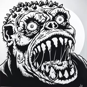 monster  zombie  drawing  black  white  spikes  creepy  illustration  horror  macabre 1071093