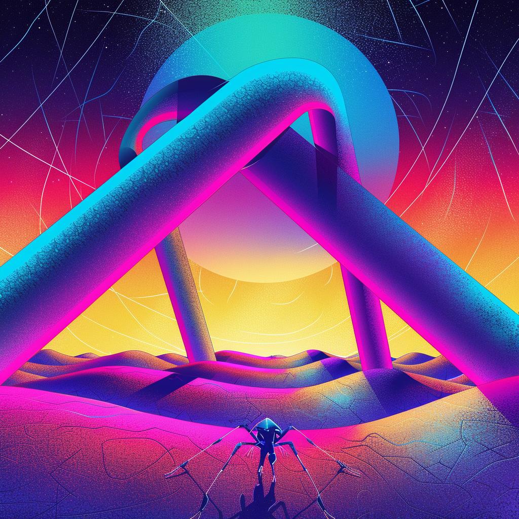 psychedelic  poster  spider  sun  vibrant  colorful  abstract  illustration  nature  whimsical 967683
