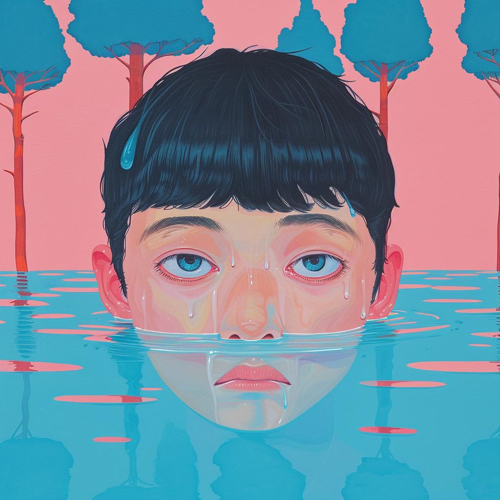 boy  water  trees  background  creative  surreal  art  illustration  nature  dreamy 938341