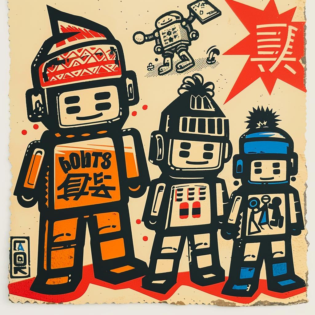 robots  knit  cap  aggressive  minimal  street  urban  design  Chinese  poster 949494