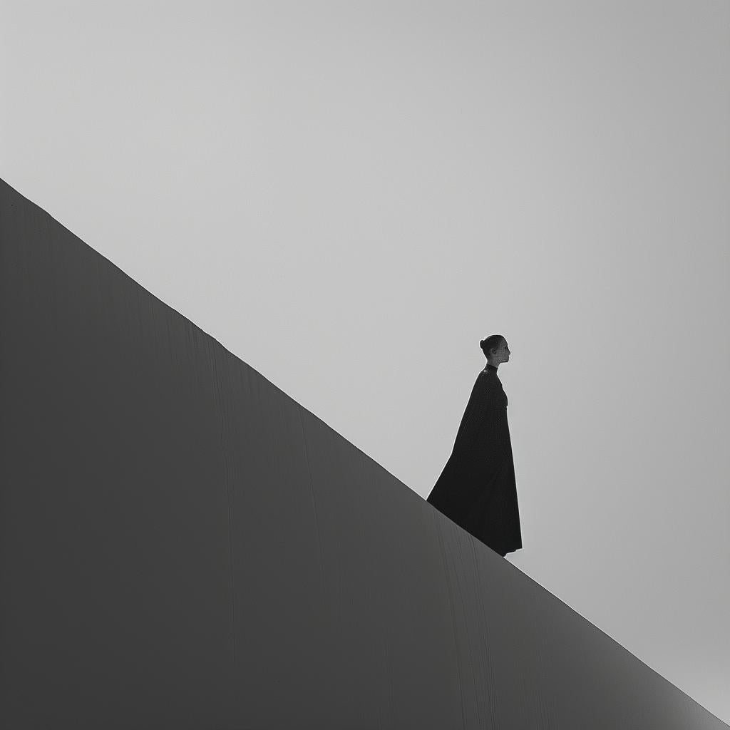 صورة ظلية لشخص يمشي على تلة، شكل أبيض وأسود، دراسة، حركة، بساطة، 954009