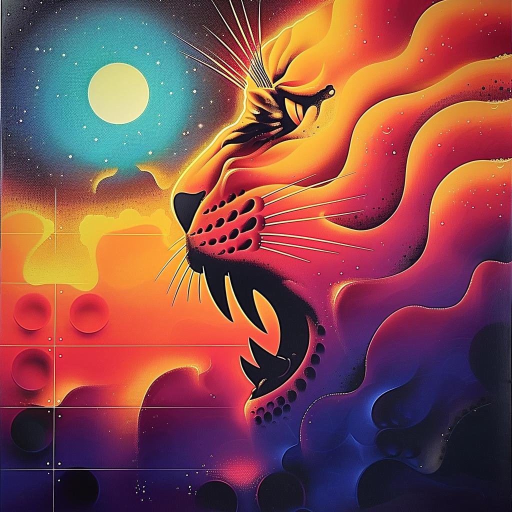 lion  painting  sun  vibrant  wildlife  colorful  nature  realistic  dramatic  portrait 967741