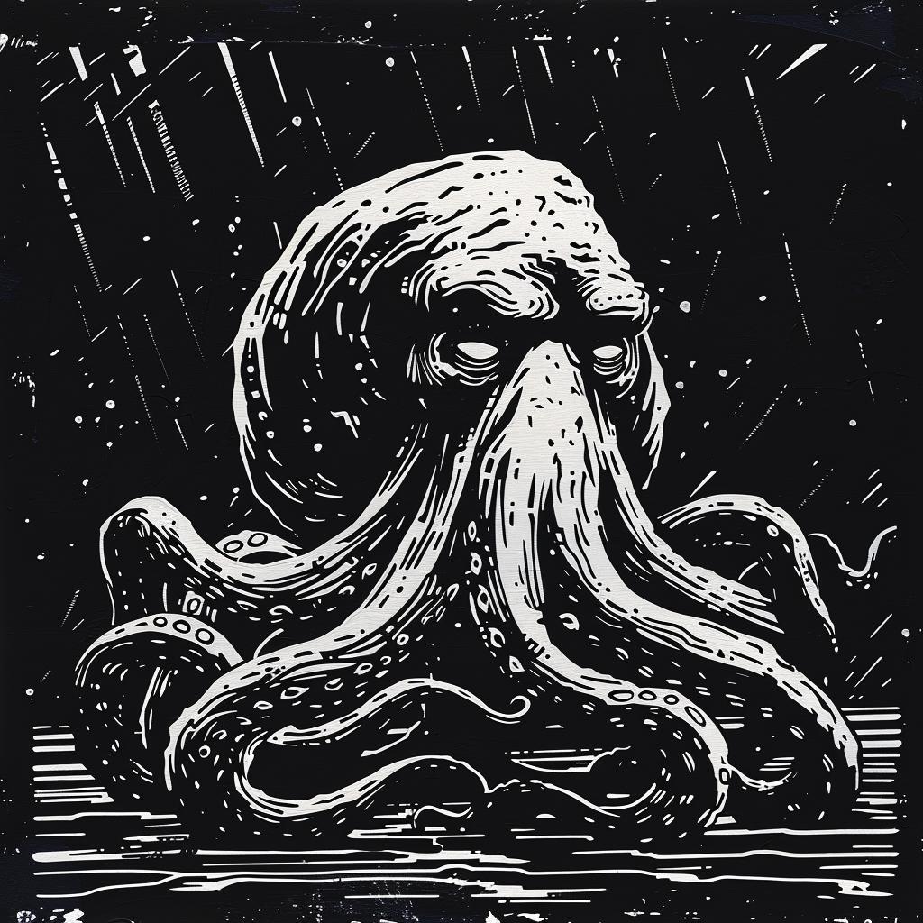octopus  anthropomorphic  water  rain  tentacles  stylized  unique  art  weird  falling 1025626