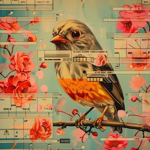 painting  bird  branch  flowers  chromolithography  nature  colors  composition  artwork  flora 1057772
