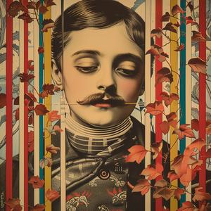 woman  mustache  painting  chromolithography  artwork  humorous  portrait  colorful  imaginative  whimsical 1059092