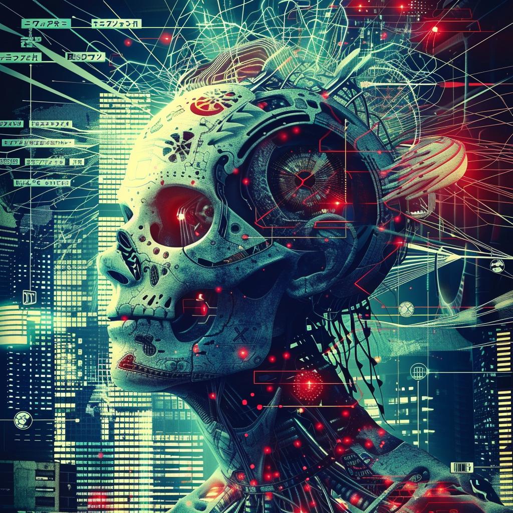 monster  robot  cyborg  skull  digital  art  city  background  white  graphic 943872