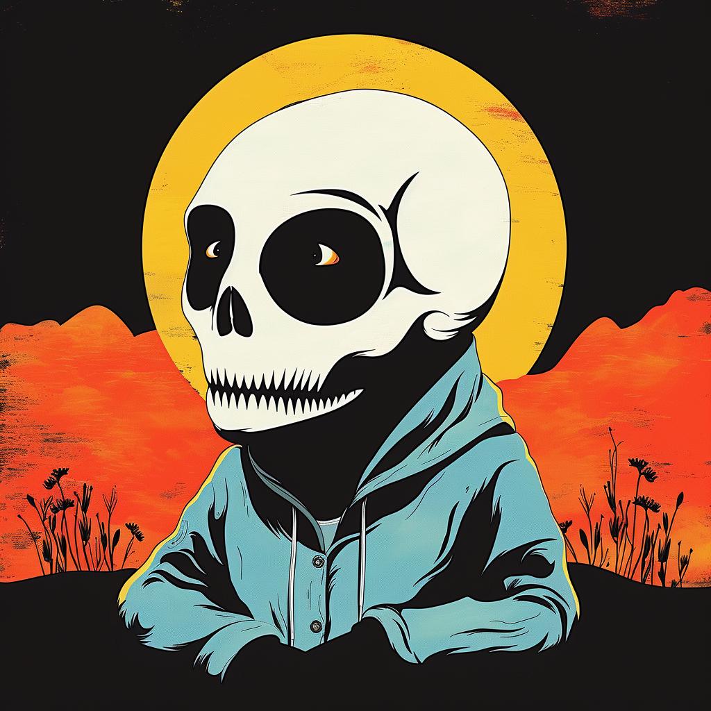 skull  hoodie  hill  surreal  album  cover  Joan  Cornella  creative  painting 1018839