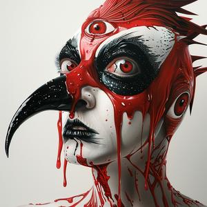 DADA  creature  dripping  blood  bird  head  surrealism  airbrush  art  fantasy 1072564