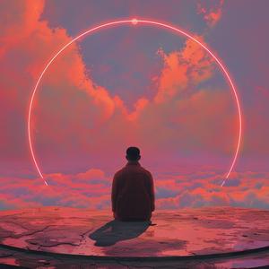 ألبوم موسيقى إلكترونية، تصوير ثلاثي الأبعاد، سماء تحت الحمراء، رجل، حواف، فن سريالي 1060554