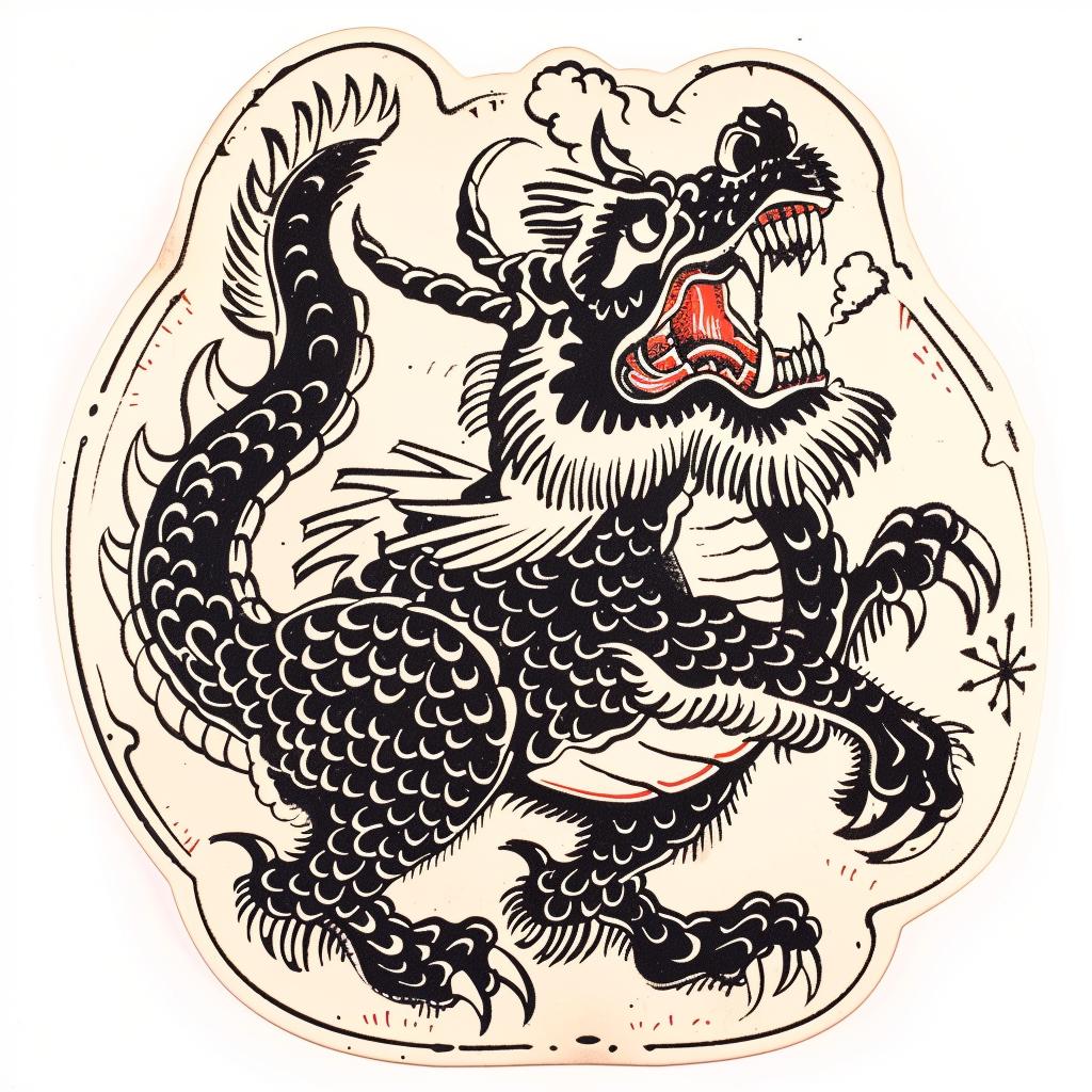 mythical  creature  hybrid  animals  fantasy  art  unique  illustration  SailorJerry  tattoo 933235