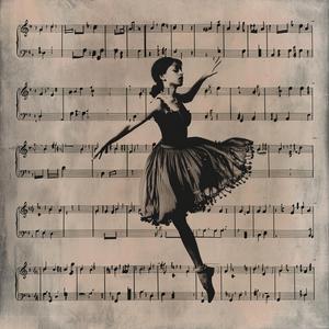 ballerina  music  painting  art  dance  music  notes  stylized  expression  color 1063643
